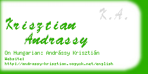 krisztian andrassy business card